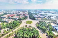 Một góc Khu công nghiệp-đô thị-dịch vụ Mỹ Phước tại thị xã Bến Cát do Tổng công ty Becamex IDC đầu tư.