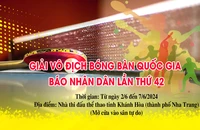 [Infographic] Lịch thi đấu Giải vô địch bóng bàn quốc gia Báo Nhân Dân lần thứ 42