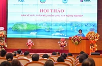 Chủ tịch Liên minh Hợp tác xã Việt Nam Cao Xuân Thu Vân phát biểu tại hội thảo.
