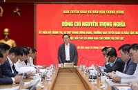 Trưởng Ban Tuyên giáo và Dân vận Trung ương Nguyễn Trọng Nghĩa chủ trì buổi làm việc với các cơ quan báo chí chính trị chủ lực.