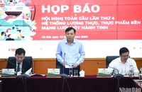 Họp báo Hội nghị toàn cầu lần thứ 4 hệ thống lương thực, thực phẩm bền vững.
