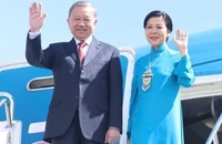 Tổng Bí thư Tô Lâm và Phu nhân rời Astana, lên đường thăm cấp Nhà nước tới Cộng hòa Azerbaijan. (Ảnh: TTXVN)