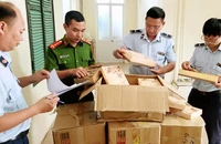 Lực lượng quản lý thị trường kiểm tra hàng hoá vi phạm