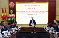 Đồng chí Vương Quốc Tuấn, Chủ tịch Ủy ban nhân dân tỉnh Bắc Ninh chủ trì hội nghị.