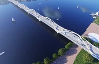 Dự án cầu Trần Hưng Đạo, một trong những nhiệm vụ được đưa vào "làn xanh" của thành phố Hà Nội. (Trong ảnh: Phối cảnh cầu Trần Hưng Đạo)
