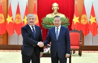 Tổng Bí thư Tô Lâm và Thủ tướng Cộng hòa Kyrgyzstan Adylbek Kasymaliev.