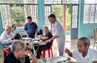 Bữa ăn tại Nhà dưỡng lão Đức Thọ (Sóc Trăng). (Ảnh: DƯƠNG GIANG)