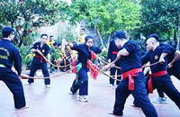 Một tiết mục trình diễn của môn phái Bình Định Gia.