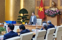 Phó Thủ tướng Chính phủ Trần Lưu Quang phát biểu tại cuộc họp.