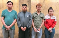 Bốn đối tượng bị tạm giữ do bắt giữ người trái phép.
