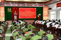 Đại biểu và lực lượng Công an tham dự tại Hội nghị. (Ảnh: Thanh Việt)