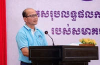 Học giả Uch Leang tại Hội nghị Cựu sinh viên Campuchia từng học ở Việt Nam, tháng 3/2025.