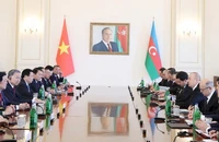 Tổng Bí thư Tô Lâm hội đàm với Tổng thống Azerbaijan Ilham Aliyev. (Ảnh: Thống Nhất/TTXVN)