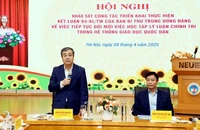 Đồng chí Ngô Đông Hải, Ủy viên Trung ương Đảng, Phó Trưởng Ban Tuyên giáo và Dân vận Trung ương phát biểu tại hội nghị. (Ảnh: TUẤN ANH)