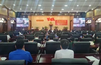 Quang cảnh Hội nghị tại điểm cầu chính.