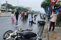 Hiện trường nơi xảy ra vụ cướp.