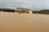 Mưa lũ gây ngập nặng tại huyện Lương Sơn, Hòa Bình hồi tháng 9 năm 2022.