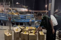 Trạm kiểm tra giám sát trên sông - Ban Chỉ huy Biên phòng Cửa khẩu cảng Bà Rịa-Vũng Tàu phát hiện 15 thùng carton tại bờ biển gần Cảng thủy nội địa.