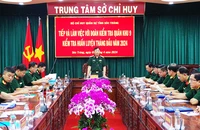 Thiếu tướng Huỳnh Chiến Công - Phó Tham mưu trưởng Quân khu 9 phát biểu kết luận.