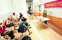 Ủy ban nhân dân xã Tân Triều, huyện Thanh Trì tổ chức tuyên truyền phòng cháy, chữa cháy.