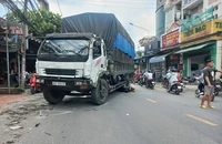 Hiện trường vụ tai nạn.