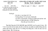 Văn bản số 2571 của Sở Y tế Đồng Nai.