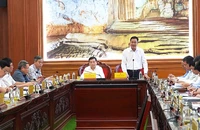 Bí thư Tỉnh ủy Quảng Bình Lê Ngọc Quang phát biểu tại Hội nghị. (Ảnh: MN)