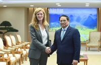 Thủ tướng Phạm Minh Chính tiếp Tổng Giám đốc USAID, bà Samantha Power. (Ảnh: TRẦN HẢI)