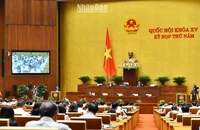 Quang cảnh phiên họp của Quốc hội chiều 24/5. (Ảnh: THỦY NGUYÊN)