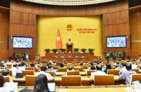 Quang cảnh phiên họp của Quốc hội sáng 10/11. (Ảnh: THỦY NGUYÊN)
