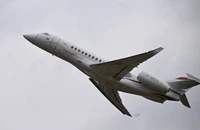 Một chiếc Dassault Falcon 6X tại Triển lãm hàng không Paris. (Ảnh minh họa: AFP/Getty Images)