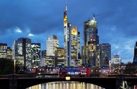 Quang cảnh thành phố Frankfurt, bang Hesse, Đức, ngày 8/11/2023. (Ảnh: Reuters)