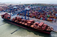 Bốc dỡ hàng hóa tại cảng Đình Vũ, Hải Phòng. (Ảnh minh họa: THÀNH ĐẠT)