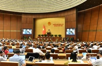 Quang cảnh phiên họp của Quốc hội chiều 23/5. (Ảnh: ĐĂNG KHOA)