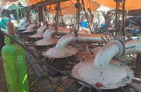 Địa điểm sản xuất ma túy trái phép tại một trang trại ở thị trấn Groblersdal, phía bắc Nam Phi. (Ảnh: Cảnh sát Nam Phi)
