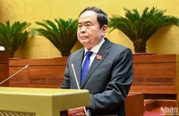 Chủ tịch Quốc hội Trần Thanh Mẫn phát biểu kết thúc phiên chất vấn và trả lời chất vấn. (Ảnh: DUY LINH)