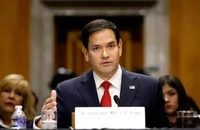 Ông Marco Rubio phát biểu trong phiên điều trần tại Thượng viện Mỹ ở Washington, DC, ngày 15/1/2025. (Ảnh: Getty Images/TTXVN) 