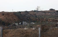 Xe quân sự Israel tại Dải Gaza. (Ảnh: THX/TTXVN)