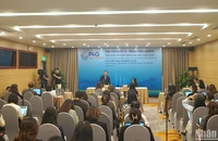 Toàn cảnh họp báo quốc tế về Hội nghị P4G lần thứ 4 năm 2025. (Ảnh: TRUNG HƯNG)
