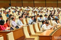 Các đại biểu dự phiên họp. (Ảnh: BÙI GIANG)