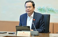Chủ tịch Quốc hội Trần Thanh Mẫn phát biểu tại phiên thảo luận tổ. (Ảnh: THỦY NGUYÊN)