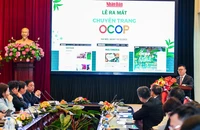 Quang cảnh buổi lễ ra mắt Chuyên trang OCOP của Báo Nhân Dân.
