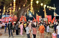 Người dân đến tham dự Lễ hội chùa Ông lần thứ tám.