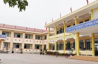Nhà lớp học 2 tầng khang trang tại Trường tiểu học số 1 Quảng Phúc sẽ là nơi học tập của học sinh điểm trường lẻ Tân Mỹ.