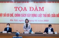 Tọa đàm "Một số cơ chế, chính sách xây dựng Luật Thủ đô (sửa đổi)". (Ảnh: Linh Nguyễn)