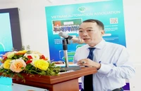 Ông Bùi Minh Cường - Giám đốc Nhà xuất bản Khoa học và Kỹ thuật chia sẻ tại sự kiện.