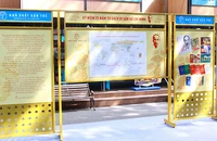 Bộ sách Di sản Hồ Chí Minh được giới thiệu tại Đường sách Thành phố Hồ Chí Minh. (Ảnh NXB Trẻ).