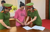 Đối tượng Ngô Kim Diệu tại cơ quan chức năng (Ảnh: Công an cung cấp)