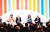 Một phiên thảo luận trong khuôn khổ Hội nghị HSC 2024 tại Hamburg. Ảnh: GETTY IMAGES
