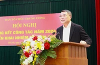 Đồng chí Lê Minh Hưng, Ủy viên Bộ Chính trị, Bí thư Trung ương Đảng, Trưởng Ban Tổ chức Trung ương dự và phát biểu chỉ đạo.